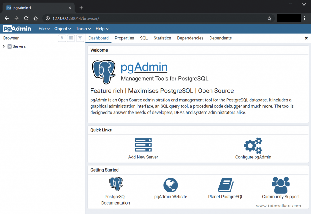 PostgreSQL GUI How to Use? TutorialKart