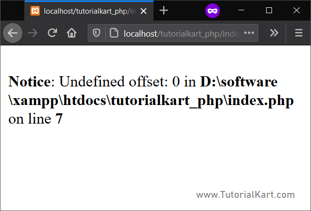 [Solved] PHP Array Notice Undefined offset 0
