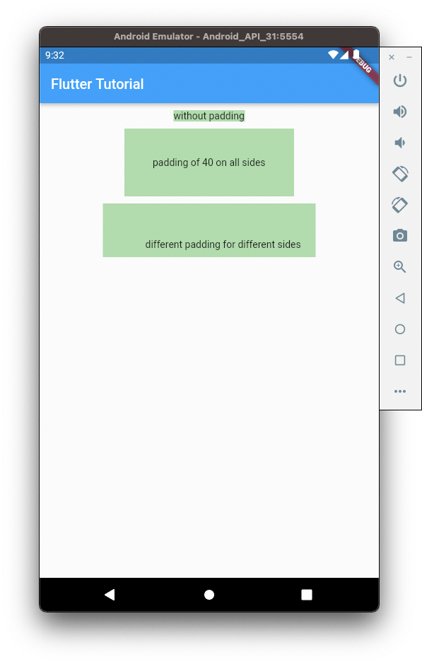 How to set Padding for Container Widget in Flutter? TutorialKart
