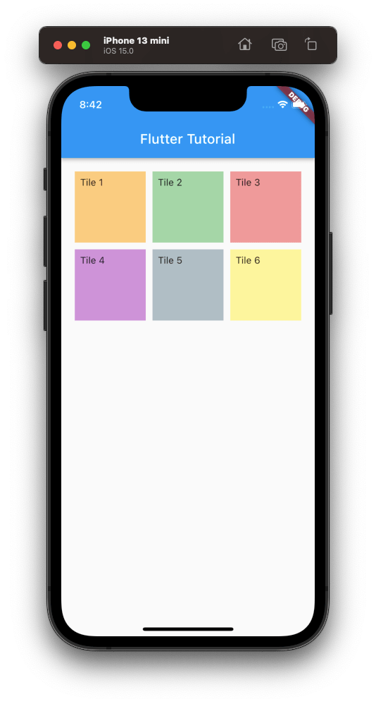 How to set Spacing between Items in GridView in Flutter? TutorialKart