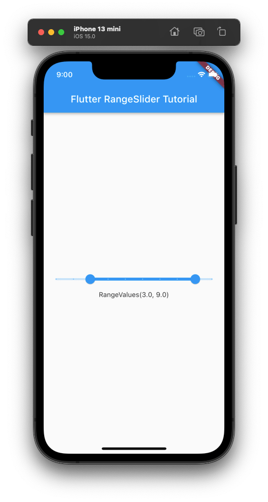 Flutter RangeSlider Widget Tutorial TutorialKart