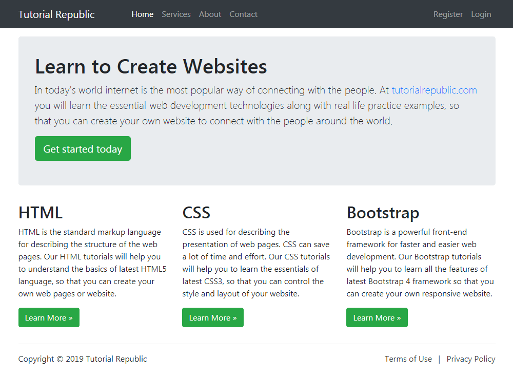 Working with Bootstrap 4 Fixed Layout Tutorial Republic
