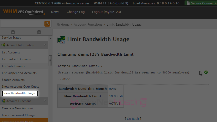 How to Limit Bandwidth usage in WHM? ← Tutes