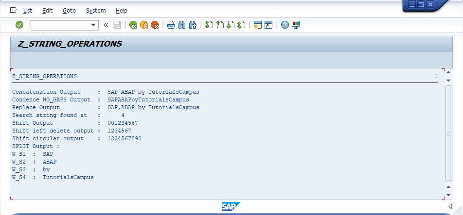 SAP ABAP Strings