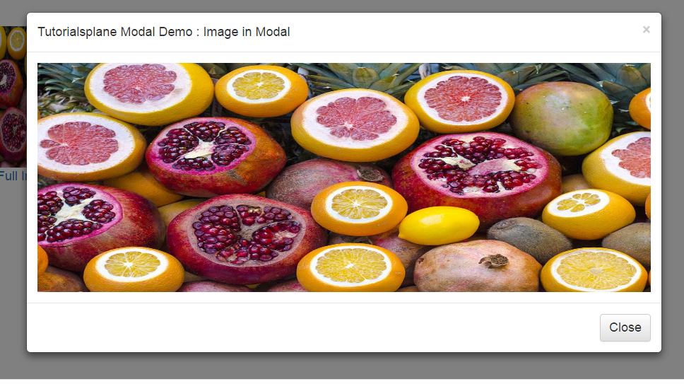 Bootstrap display image in modal Example