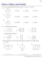 Partitioning Shapes into Equal Parts Worksheets