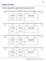Elapsed Time Worksheets
