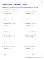 Midpoint Formula Worksheets