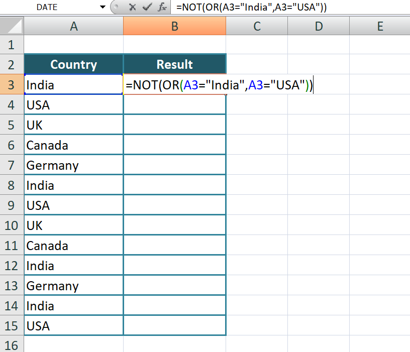 Understanding the Not Equal Function in Excel