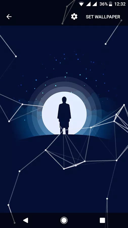 Particle Live Wallpaper Pro offre uno sfondo animato con effetti
