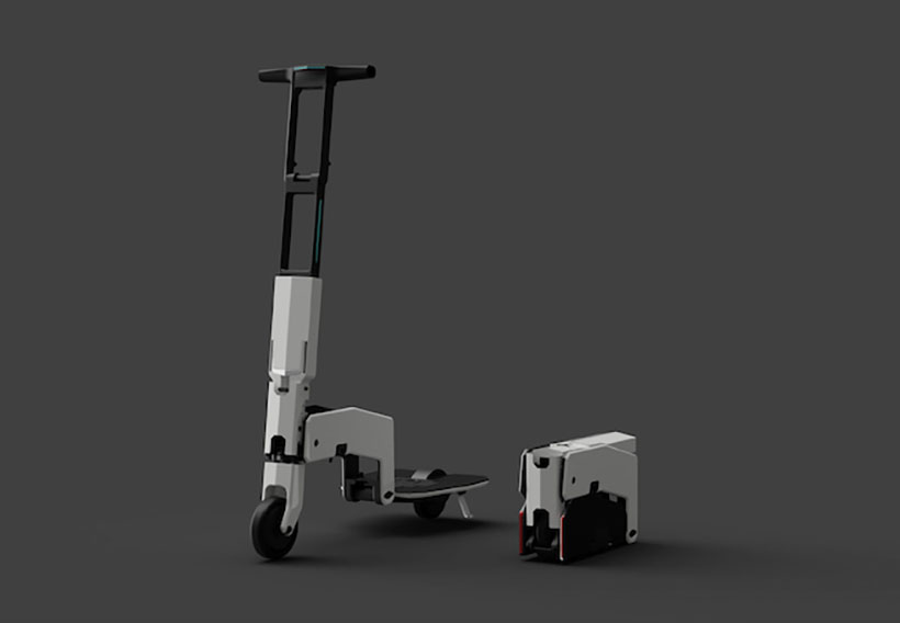 Arma Electric Scooter Folds Into LaptopSized Suitcase Tuvie Design