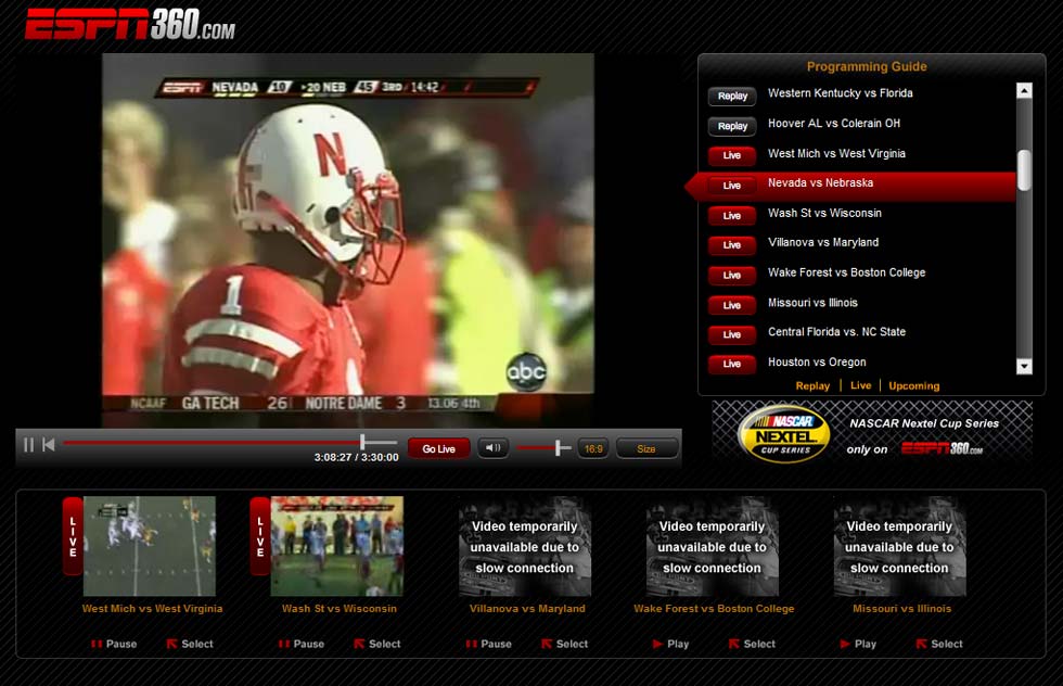 Daily Programming Schedule ESPN Press Room U.S.