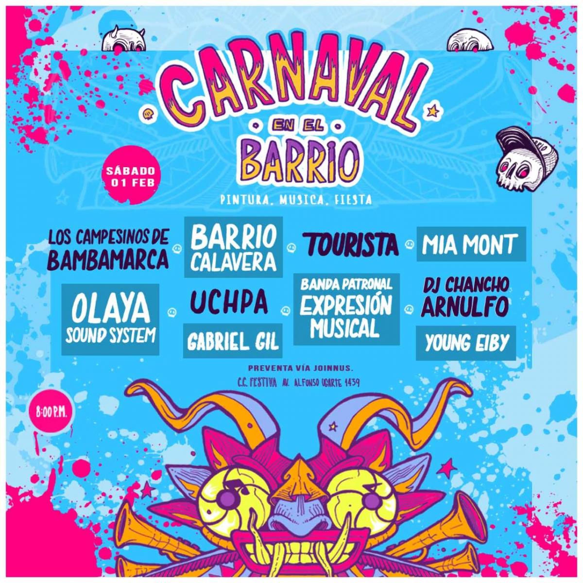 Carnaval en el Barrio, un festival para bailar a ritmo de cumbia, rock