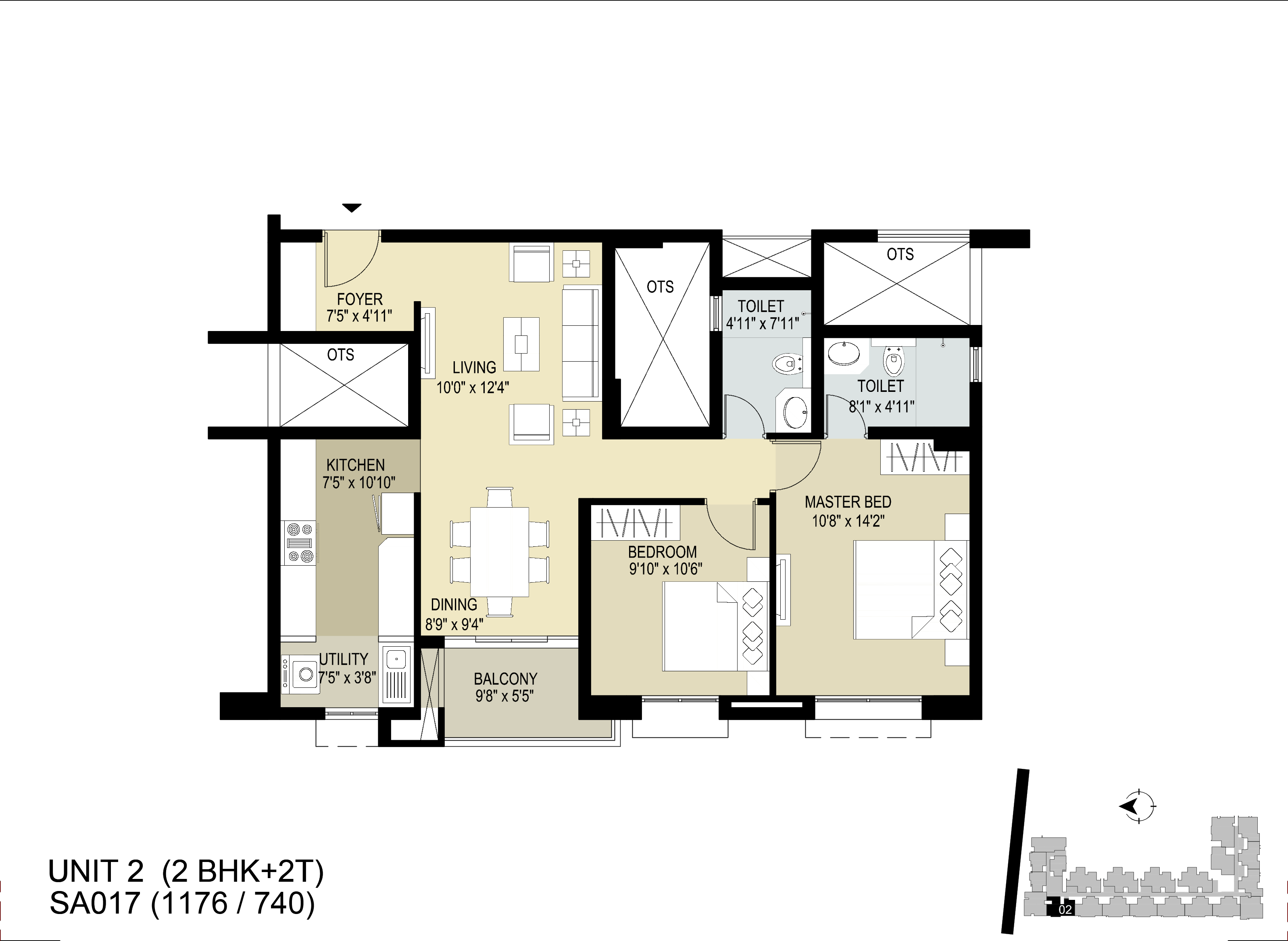 TVS Emerald Lighthouse Ready to move 2 BHK apartment in Chennai