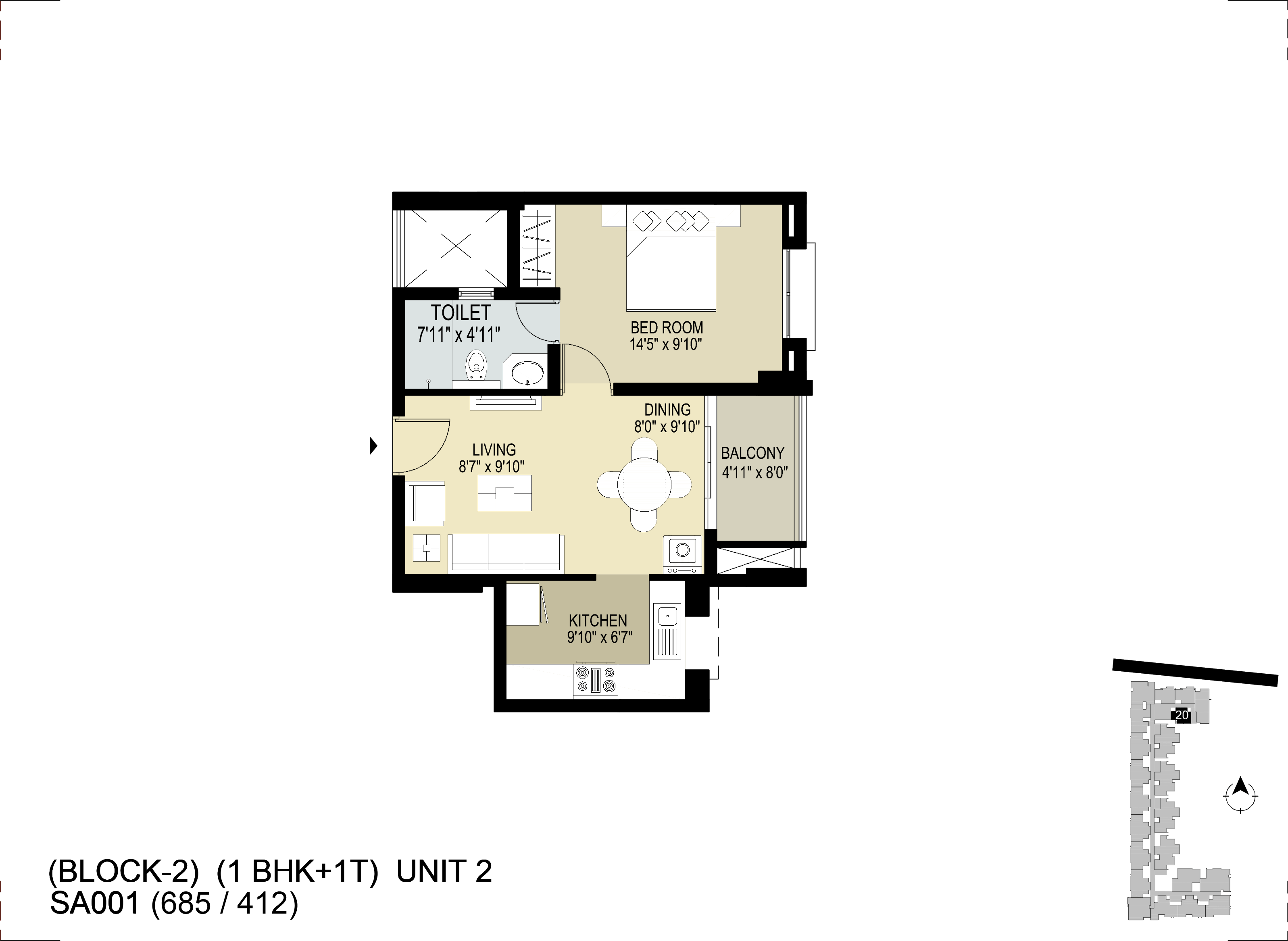 TVS Emerald Lighthouse Ready to move 2 BHK apartment in Chennai