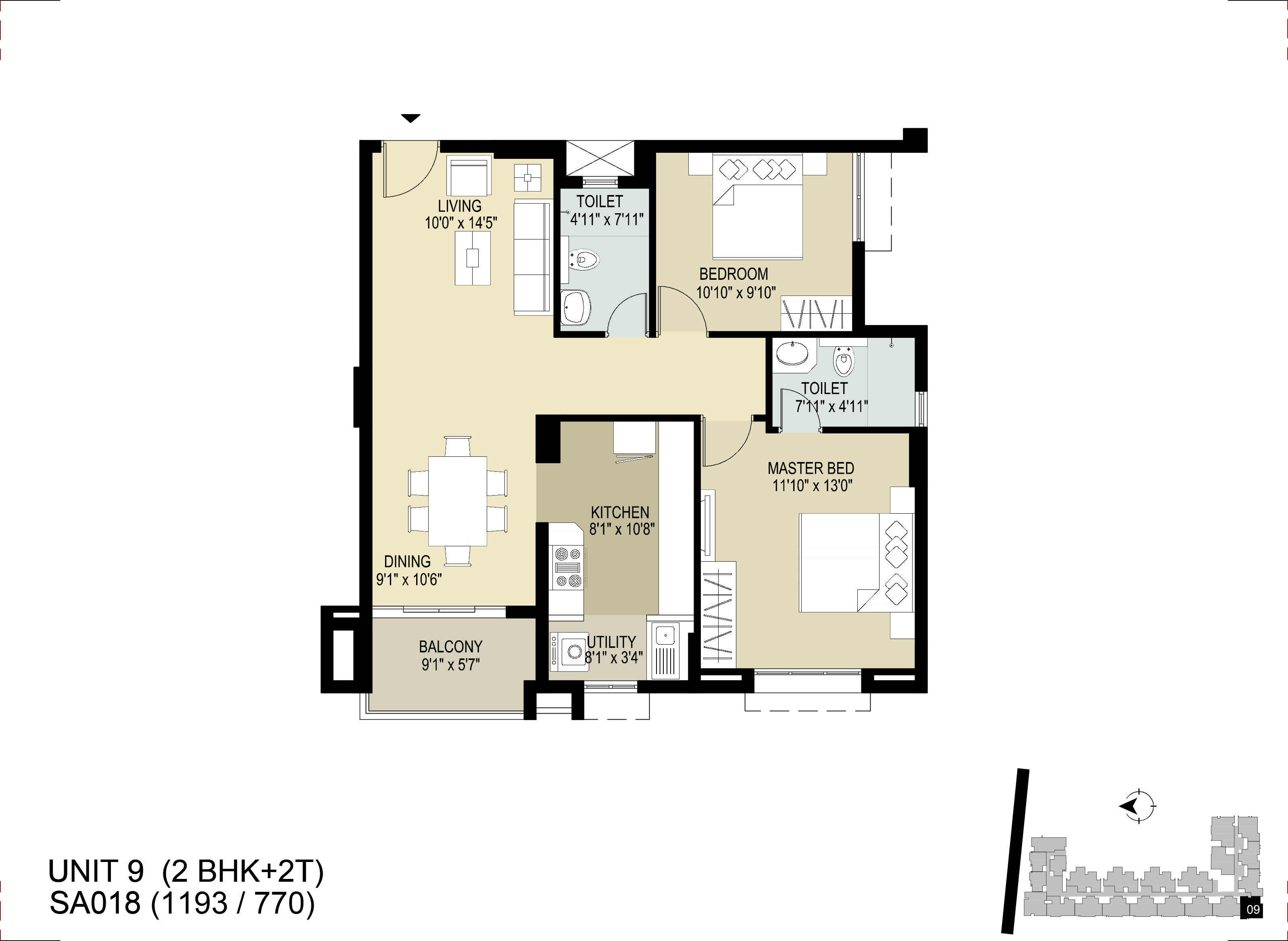 TVS Emerald Lighthouse Ready to move 2 BHK apartment in Chennai