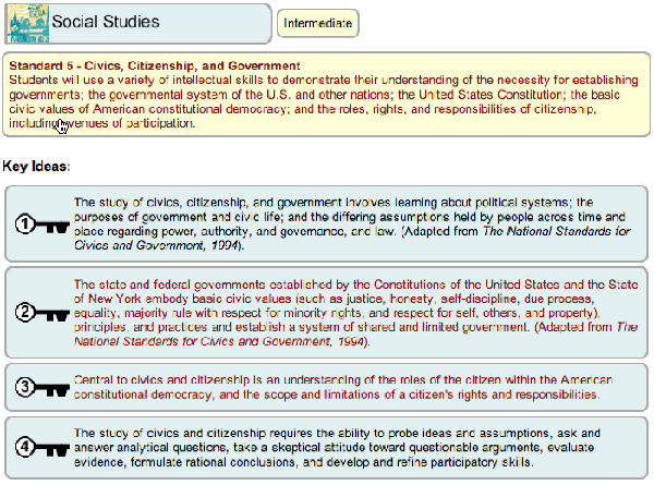 NYS Social Studies Standards - Social Studies - Academic 