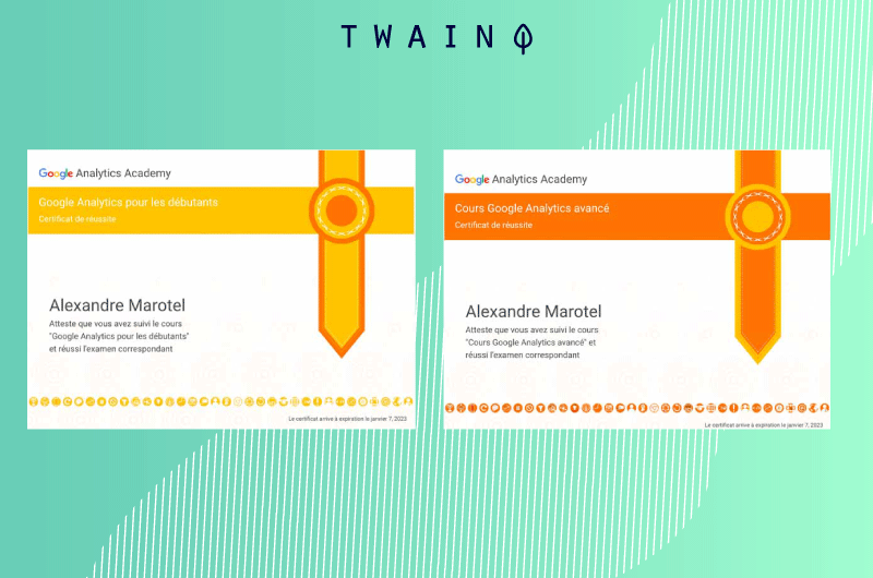 Google Analytics Certifications - Twaino Agence Seo