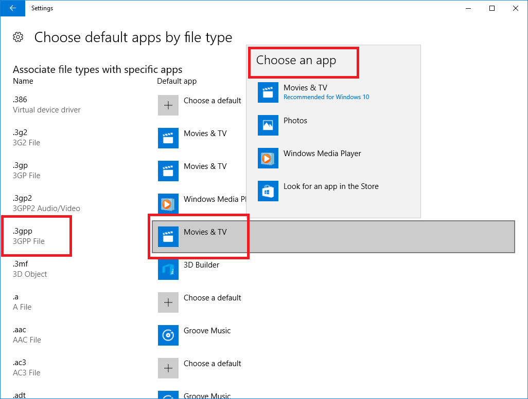 Easily Setup Default Programs in Windows 10