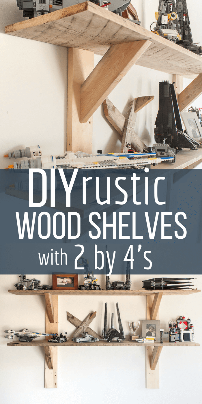 How to Make Stylish Rustic Shelves with 2 by 4's Twelve On Main