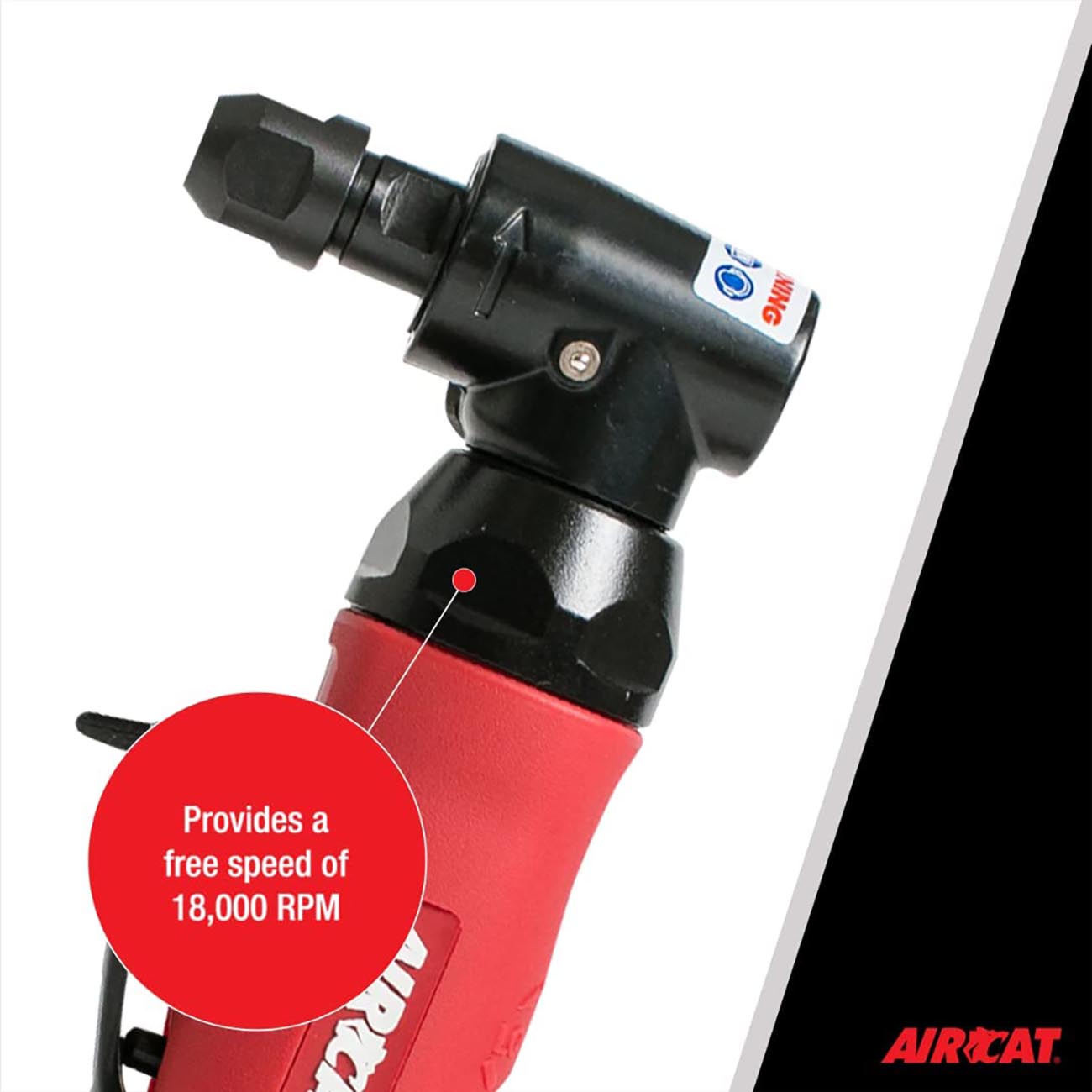 AirCat Angle Die Grinder with Spindle Lock 18,000 RPM (0.75 HP) The