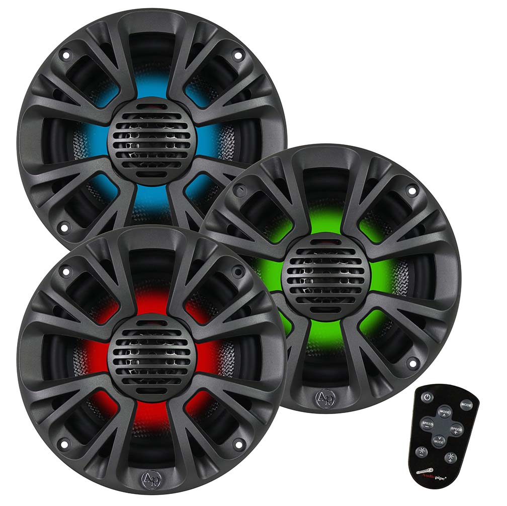 Audiopipe Marine 6″ Coaxial 2Way Speakers with RGB LED Illumination