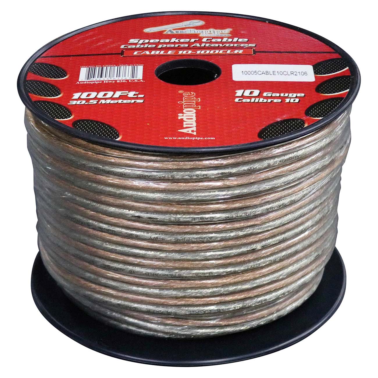 Audiopipe Speaker Wire 10 Gauge 100 Foot Clear The Wholesale House