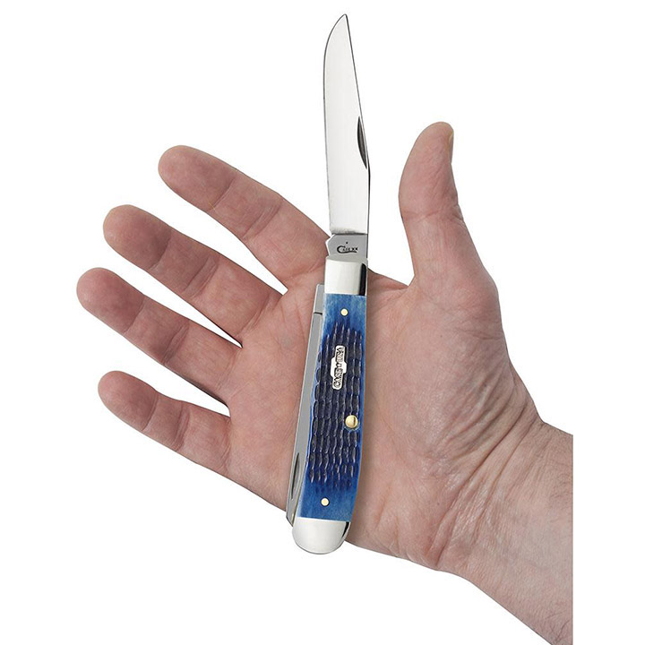 Case Knives Blue Bone Trapper Folding Pocket Knife The Wholesale House