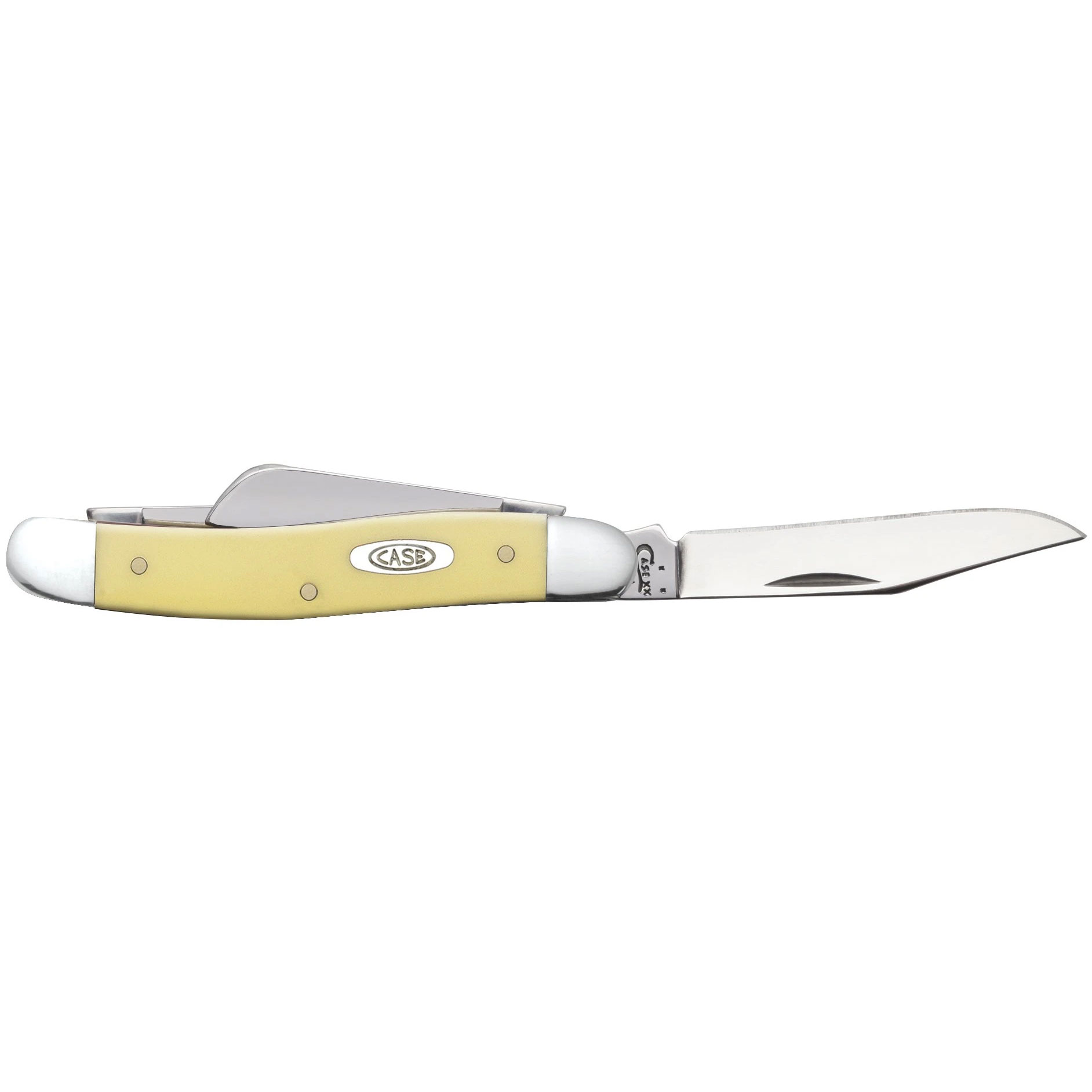 Case Knives Yellow Synthetic Medium Stockman Folding Pocket Knife The