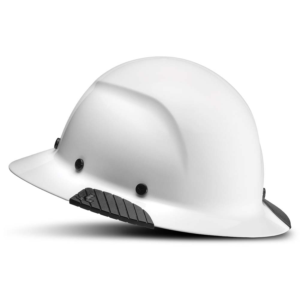 Lift Safety DAX Fiber Resin Full Brim Hard Hat White Gloss The
