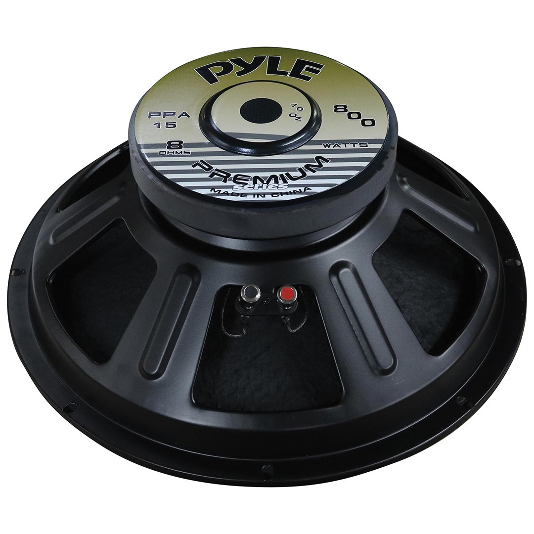 Pyle Pro Premium Series 15″ Woofer, 800 Watts Max, 8 Ohm The