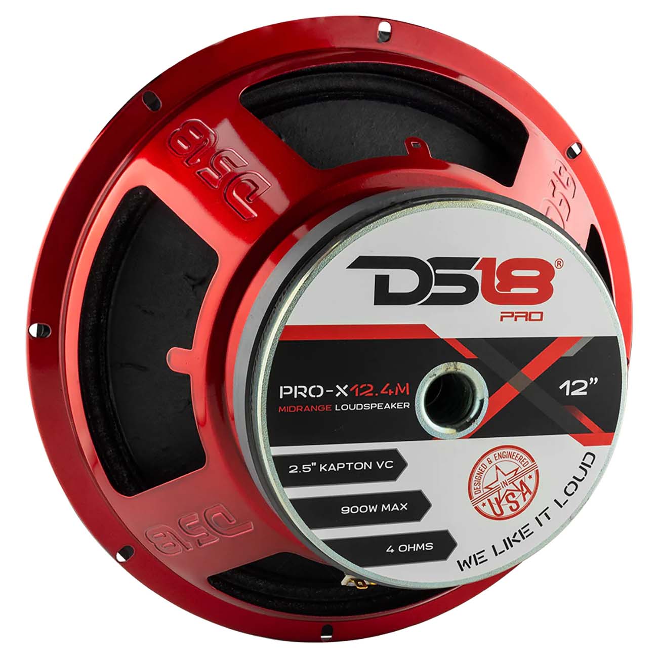 DS18 12″ Midrange Speaker, 450W RMS/900W Max, 4 Ohm (Sold Each) The