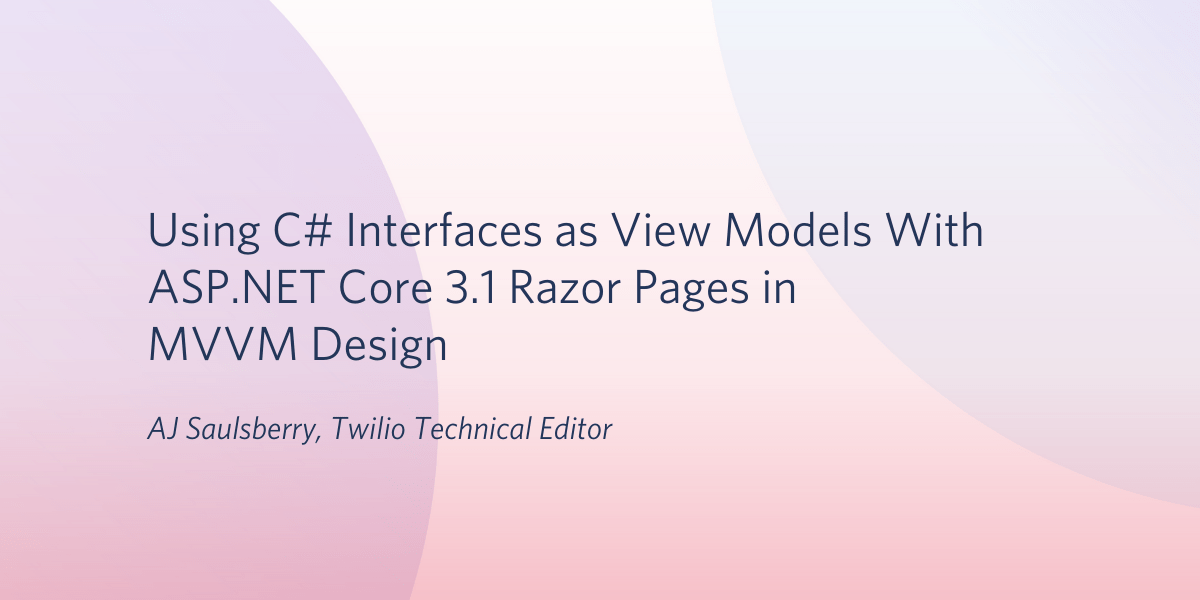 Using C Interfaces as View Models With Core 3.1 Razor Pages in