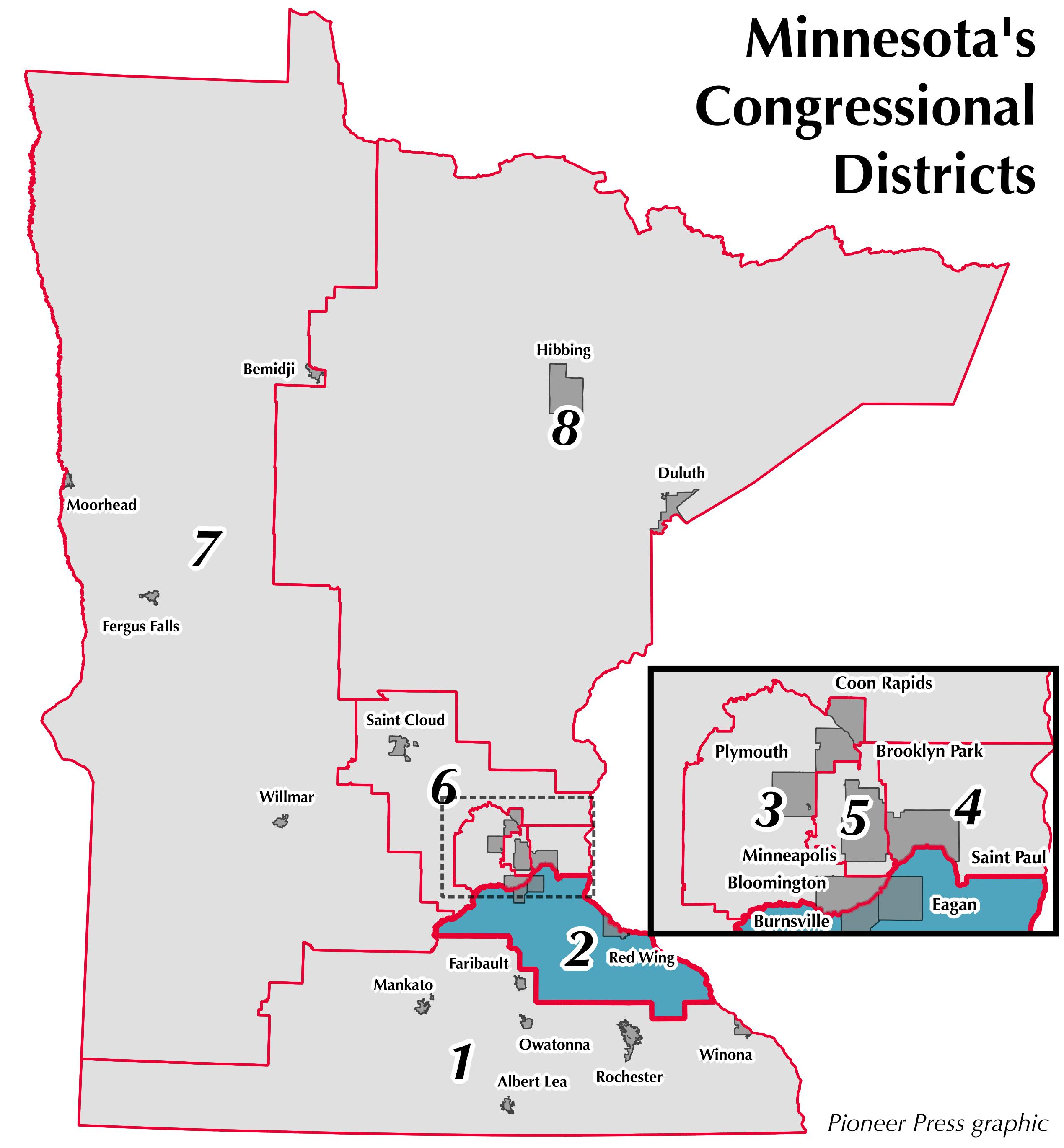 Minnesota Congressional Districts Map