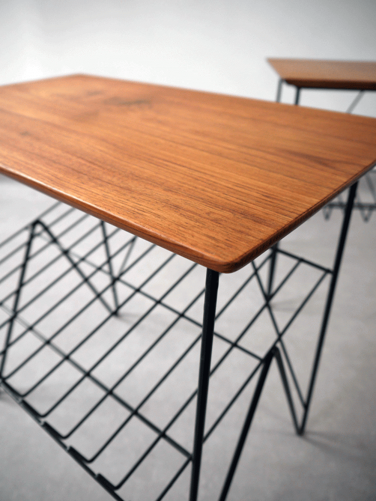 Lammhult Mobler Teak Wire Side Tables two columbia roadtwo columbia