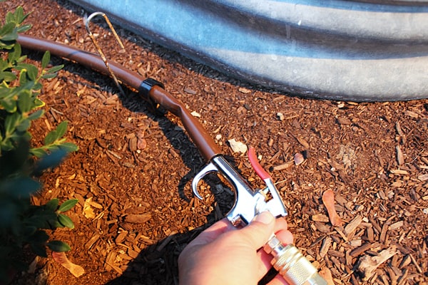 Winterize a drip irrigation system