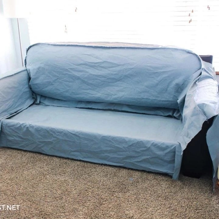 How to Make Slipcover for a sofa DIY couch cover