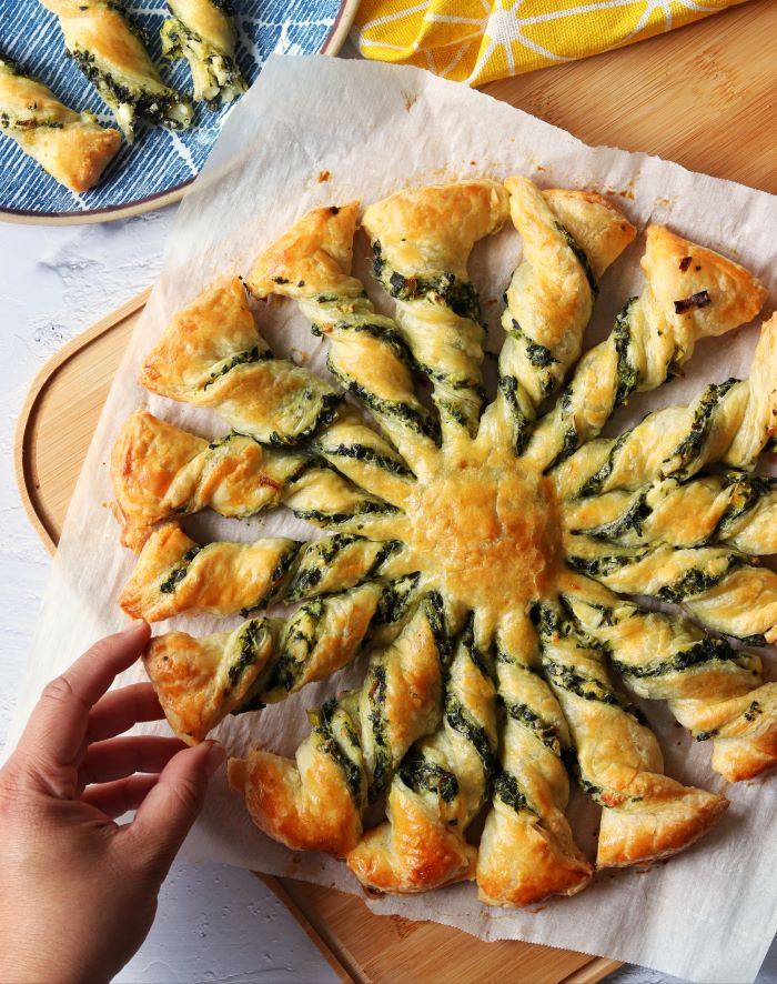 Spinach & Feta Tarte Soleil Two Heaping Teaspoons