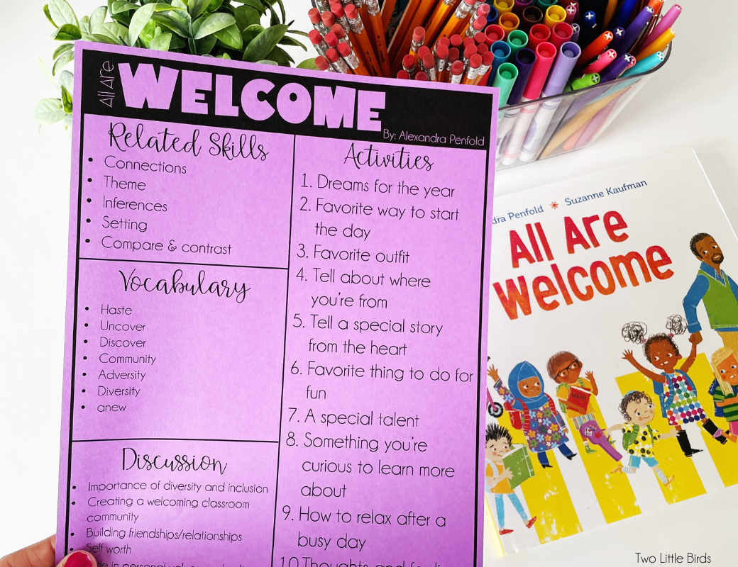 All Are Activities to Build a Class Community Two Little