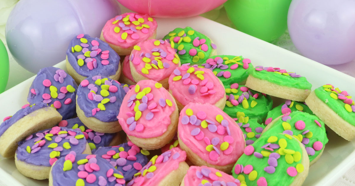 Easter Egg Sugar Cookie Bites Two Sisters