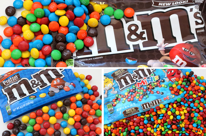 Sizes of M&M's