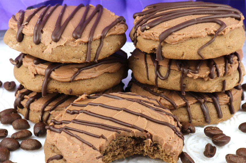 Coffee Cookies With Mocha Buttercream Frosting Two Sisters