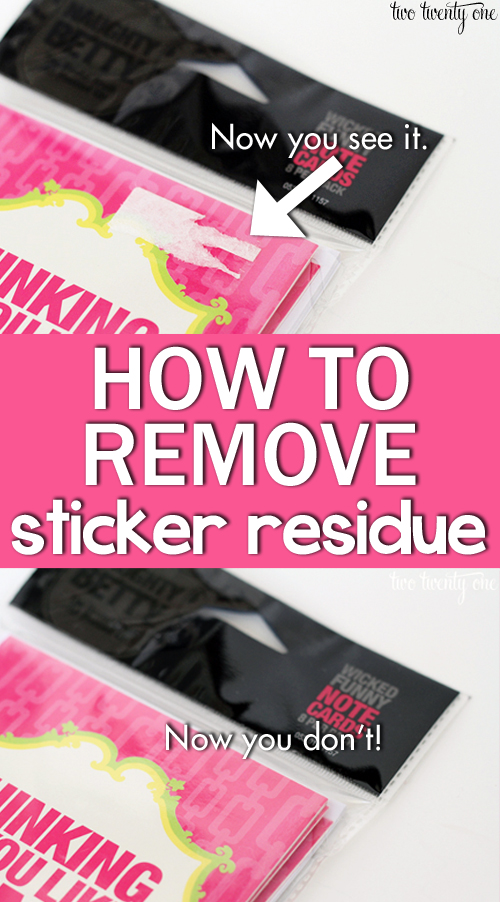 How To Remove Sticker Residue
