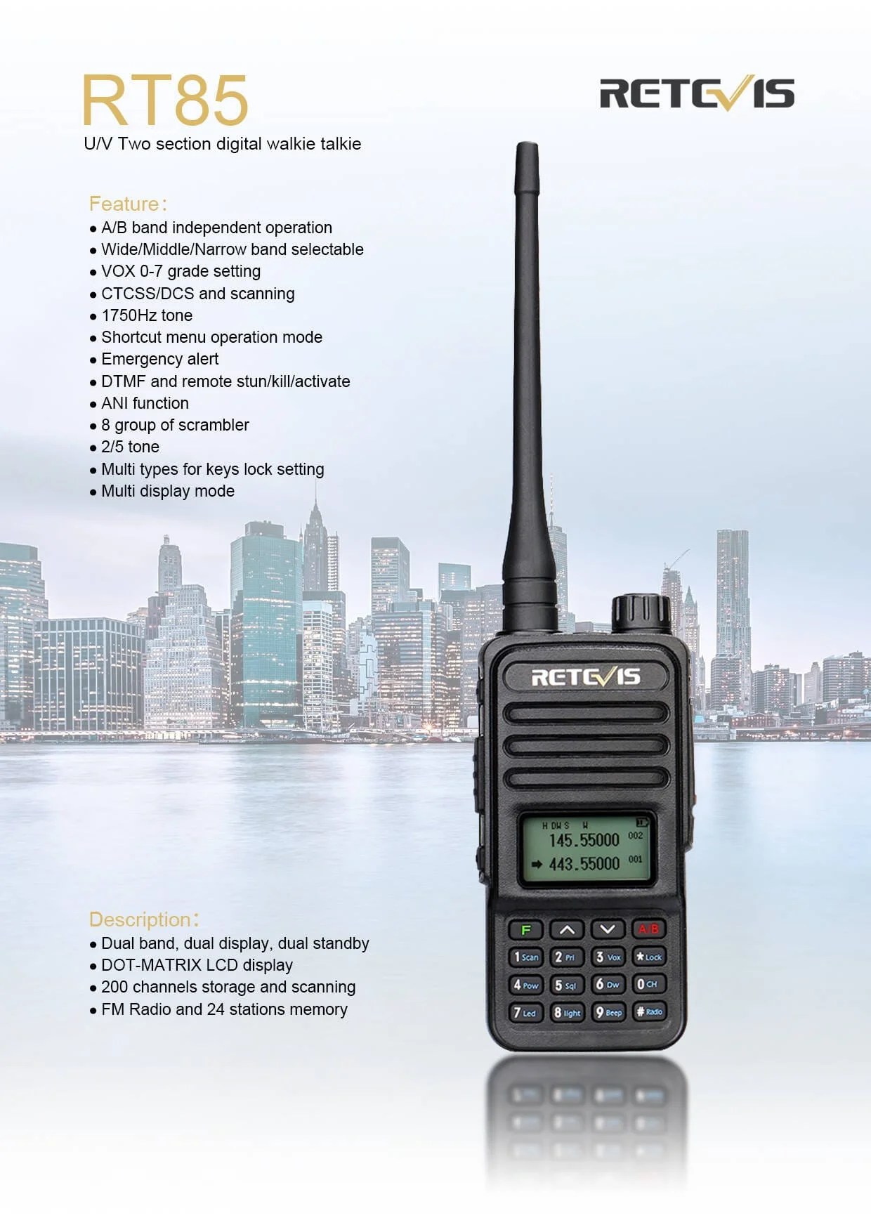 New peoduct release!——Retevis RT85 Radio! - Two Way Radio Community