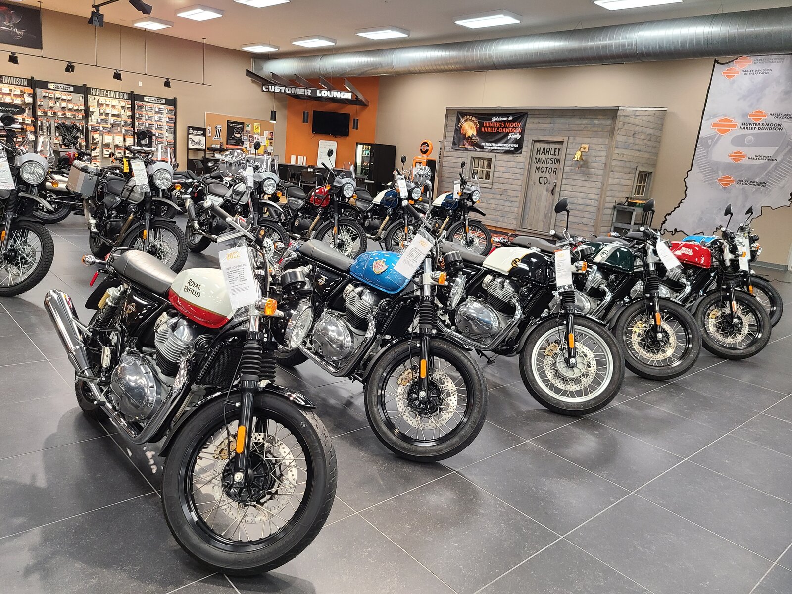 Checking out bikes in Lafayette Two Wheeled Texans