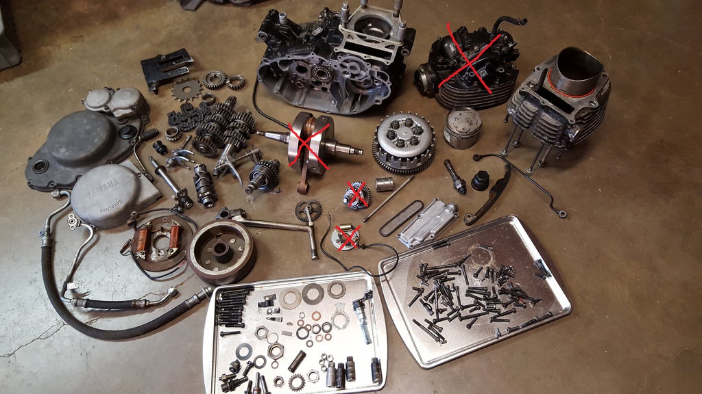 DAL/FTW Vintage Yamaha XT500 TT500 engines Two Wheeled Texans