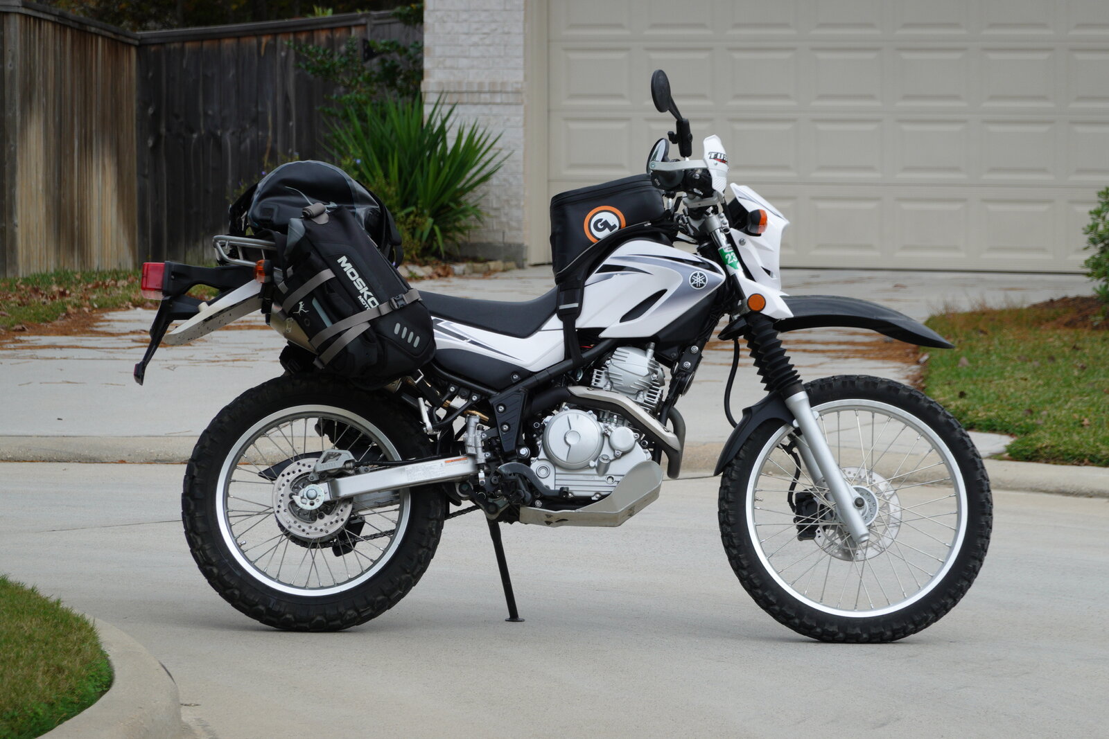 SOLD 2008 Yamaha XT250 + Adventure Luggage Two Wheeled Texans