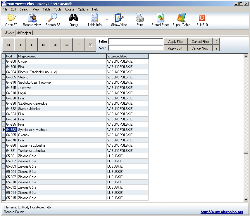 MDB Viewer Plus 2.13 przeglądarka Access, plików MDB