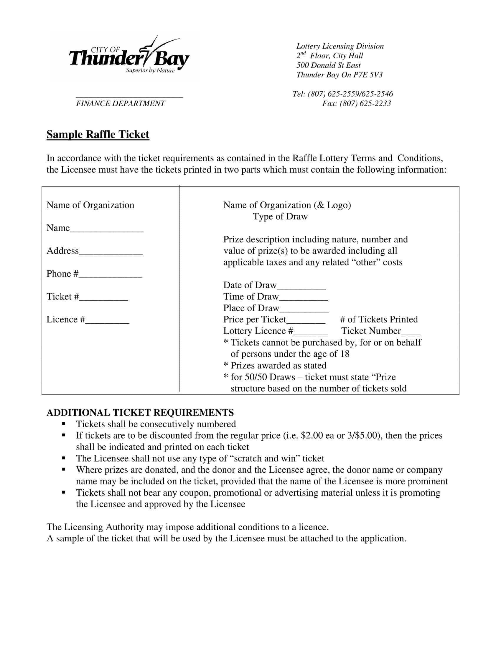 Free Printable Raffle Ticket Templates [Word, Excel, PDF] With Numbers