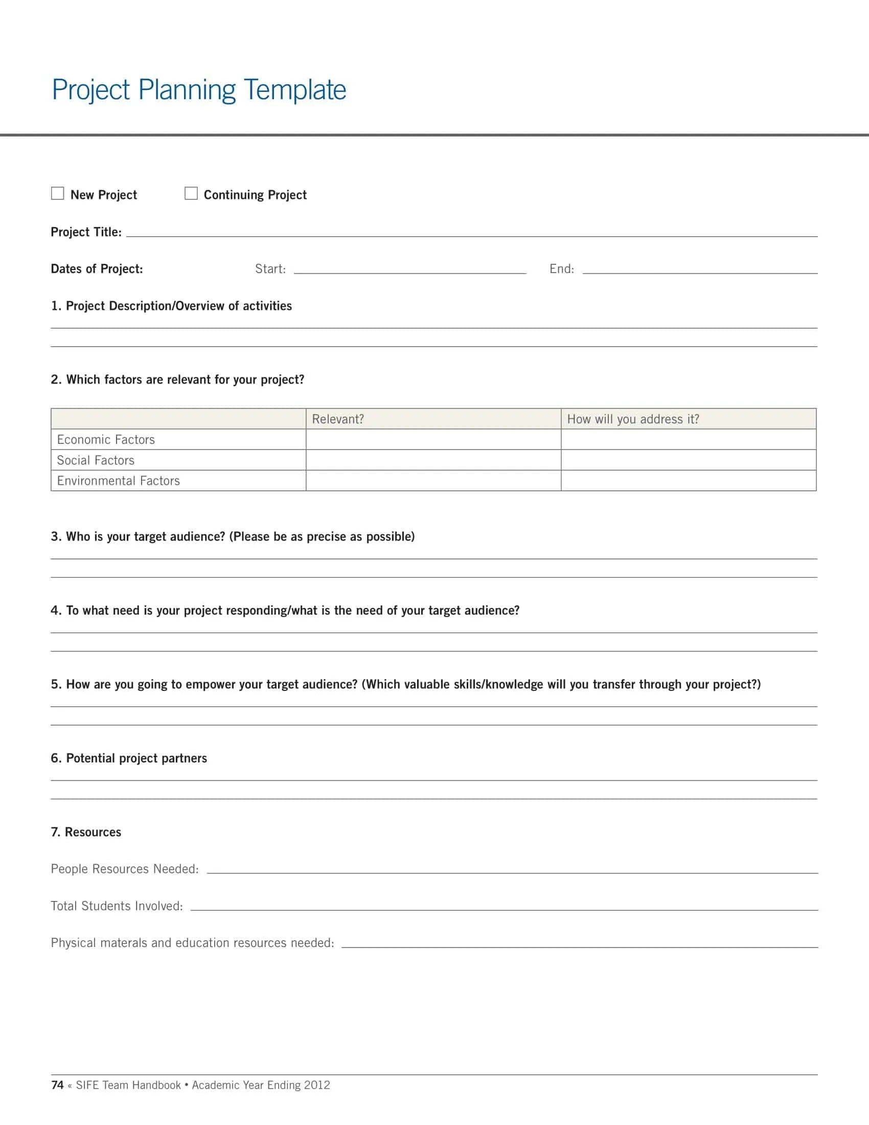 Free Printable Project Plan Templates [Excel, PDF, Word]